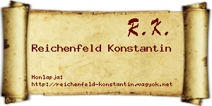 Reichenfeld Konstantin névjegykártya